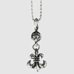 Chrome Hearts .925 Fleur-de-Lis Necklace w/ Pendant 50 cm Excellent Condition